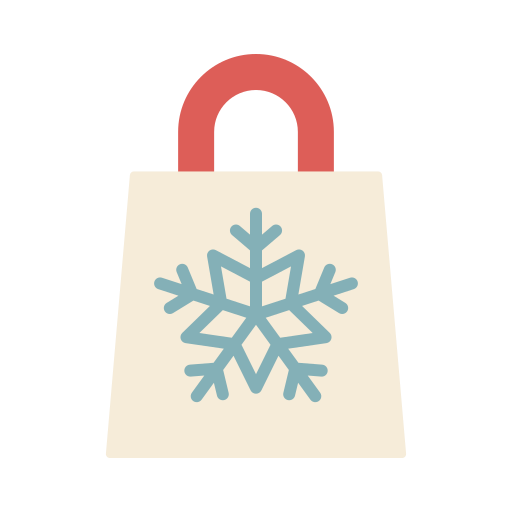 Christmas, sale, shopping bag, winter shopping icon